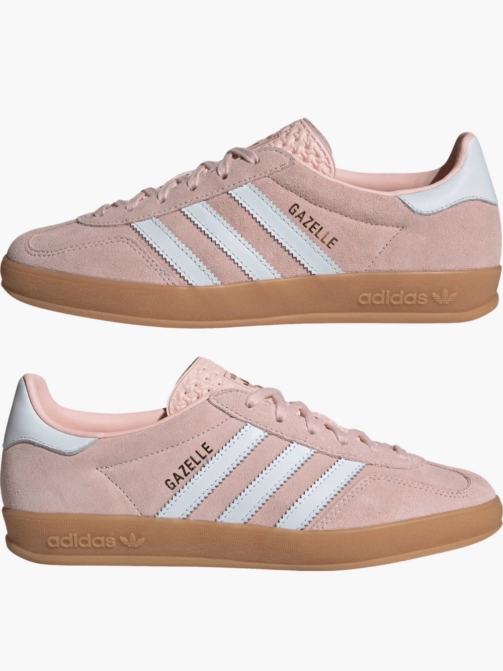 adidas Gazelle Women’s Pink Suede Sneakers with White Stripes